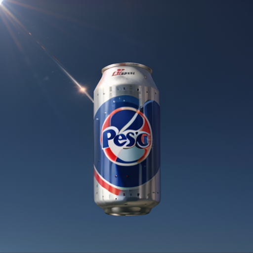 A single, gleaming pepsi can suspended mid-air, being precisely targeted by a digital eye.